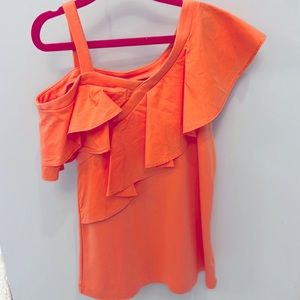 Girls coral pink/orange top